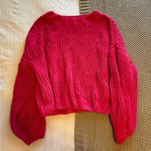 Miracle Vibrant Pink Knit Sweater
